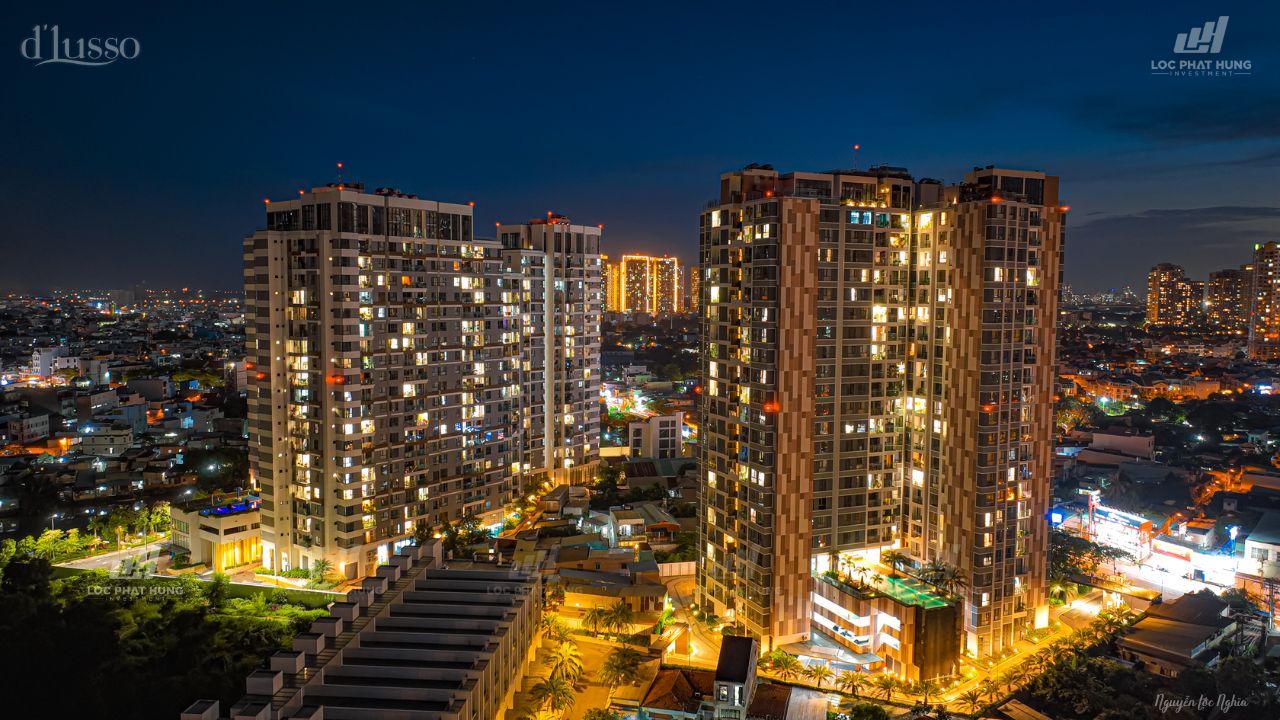 Ban đêm rất đẹp tại chung cư Dlusso Quận 2