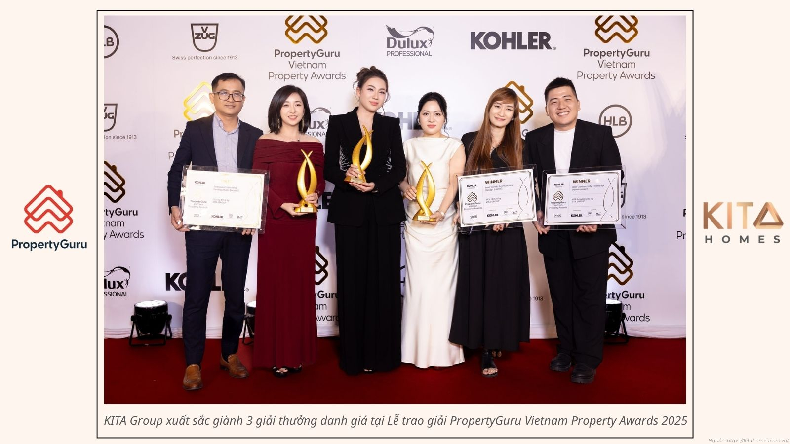 Bộ sưu tập giải thưởng danh giá khẳng định vị thế và năng lực của chủ đầu tư Kita Group