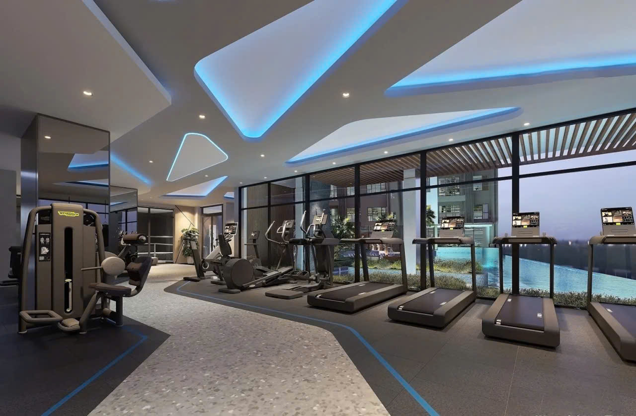 gym tại căn hộ the prive đất xanh
