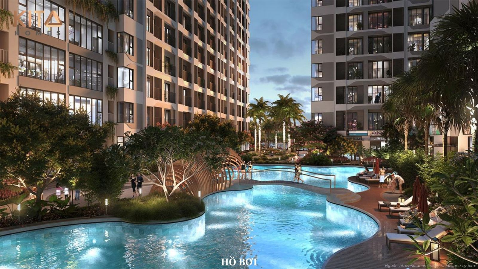 Trải nghiệm hệ thống tiện ích nghỉ dưỡng 5 sao: Hồ bơi, Gym, Spa ngay trong nội khu Ansana by Kita