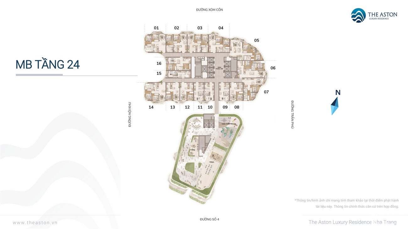  Mặt bằng tầng 24 Block Sol The Welltone Nha Trang