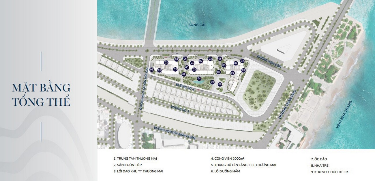 Mặt bằng dự án căn hộ chung cư The Welltone Nha Trang Đường Xóm Cồn chủ đầu tư DKRH