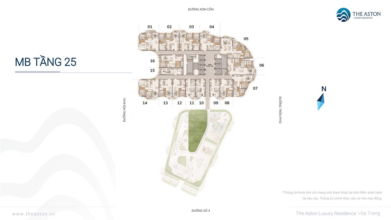   Mặt bằng tầng 25 Block Sol The Welltone Nha Trang
