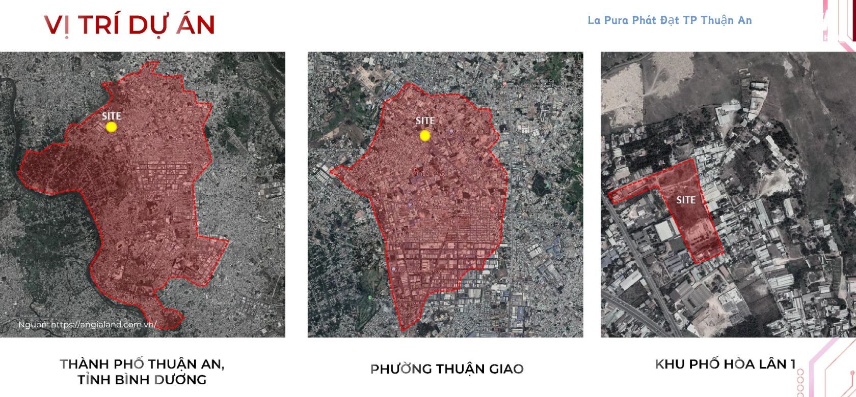 Địa chỉ vị trí dự án chung cư căn hộ La Pura Phát Đạt Thuận An