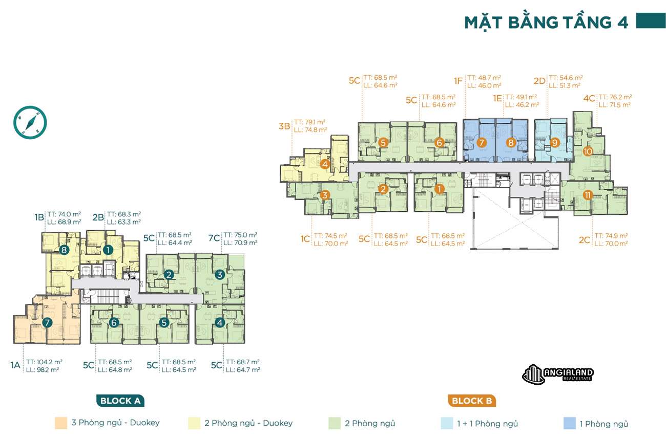 Mặt bằng tầng 04 căn hộ chung cư Dlusso Quận 2 Mặt bằng tầng 04 căn hộ chung cư Dlusso Quận 2