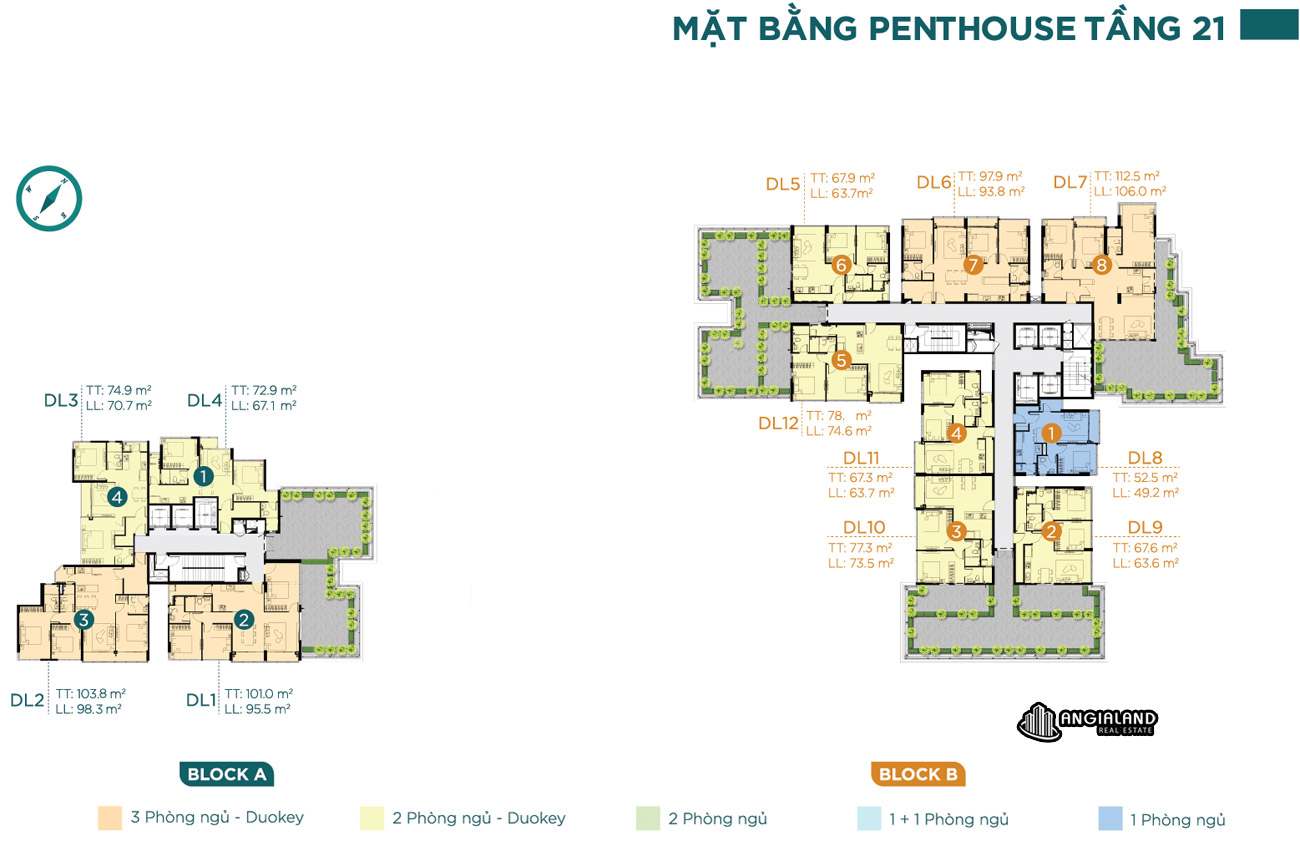 Mặt bằng tầng 21 căn hộ chung cư Dlusso Quận 2 Mặt bằng tầng 21 căn hộ chung cư Dlusso Quận 2