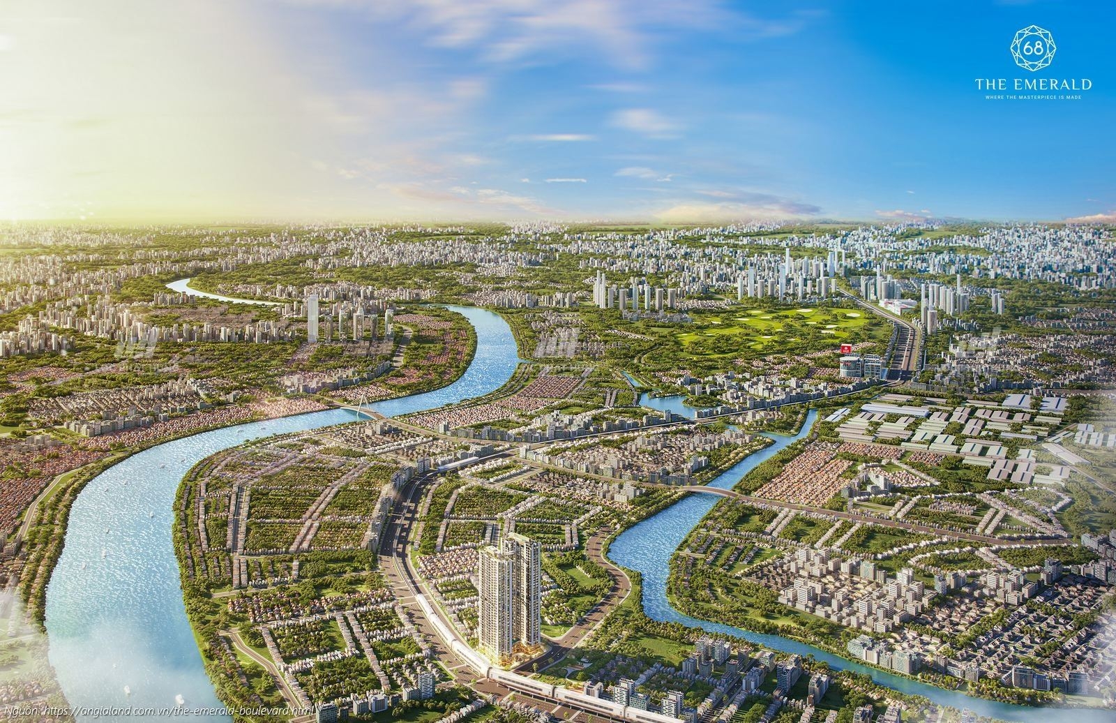 Phối cảnh tổng thể dự án căn hộ chung cư The Emerald Boulevard