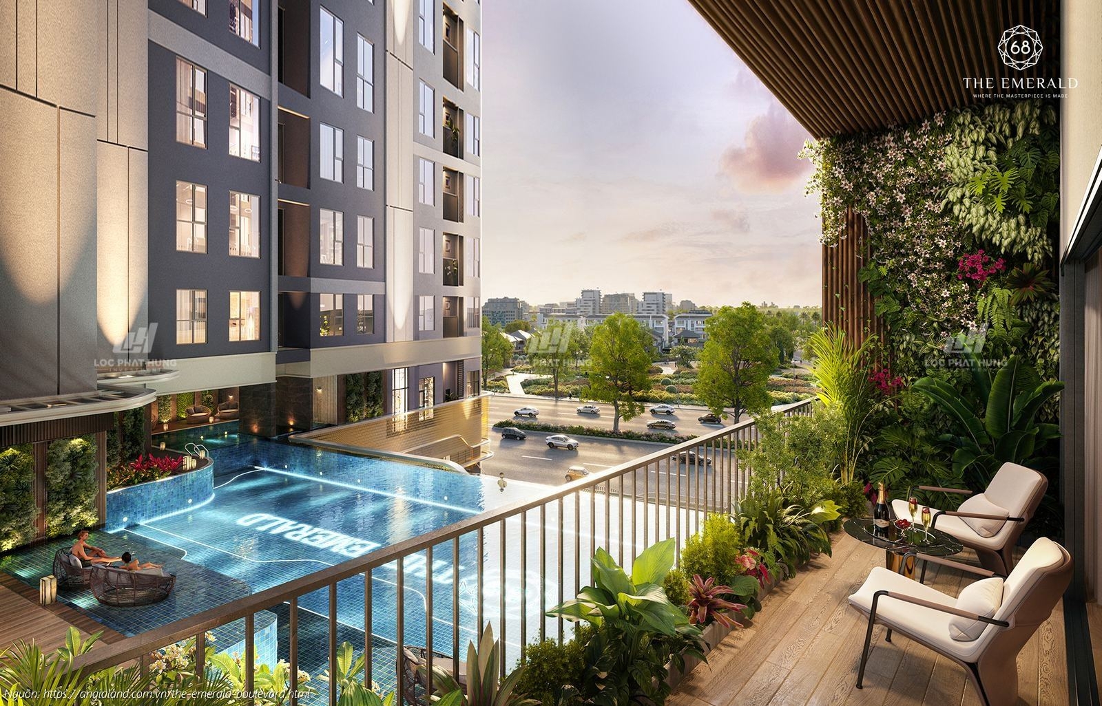 Phối cảnh tổng thể dự án căn hộ chung cư The Emerald Boulevard