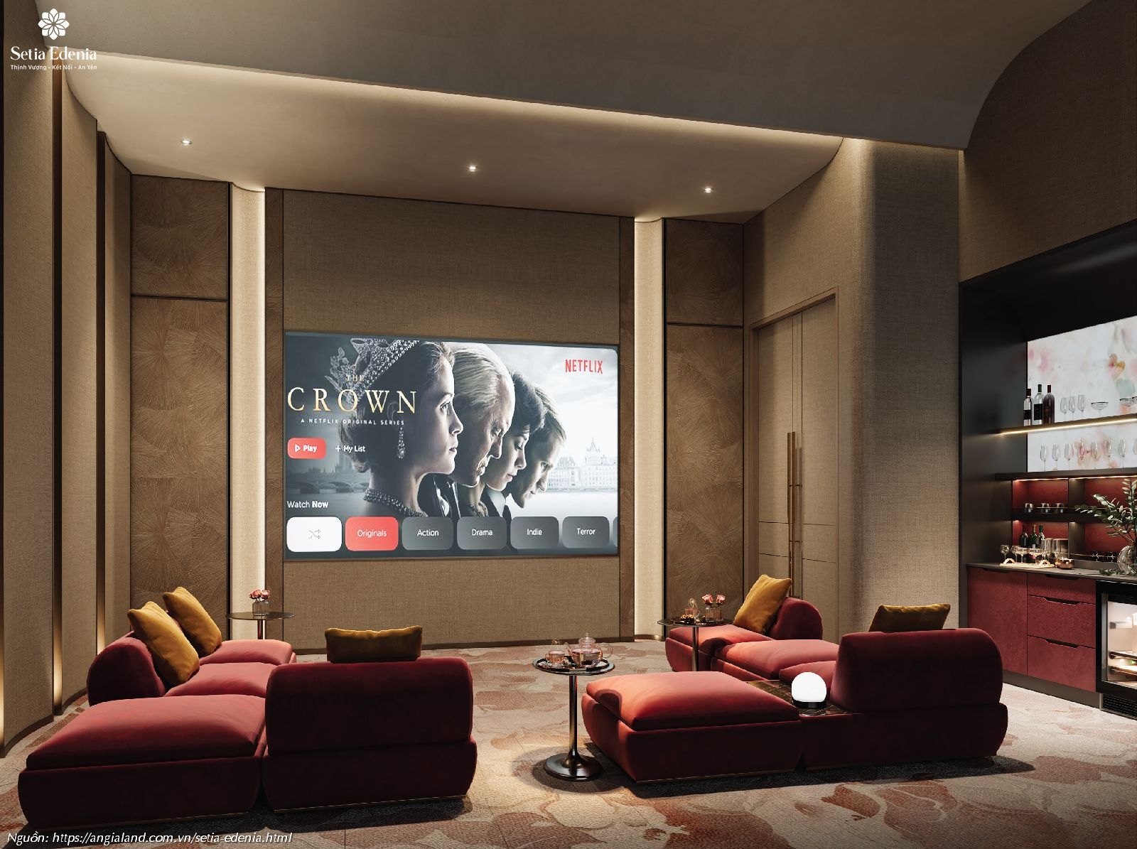 Phòng chiếu phim (Mini Cinema) - Tiện ích nội khu cao cấp Setia Edenia Lái Thiêu