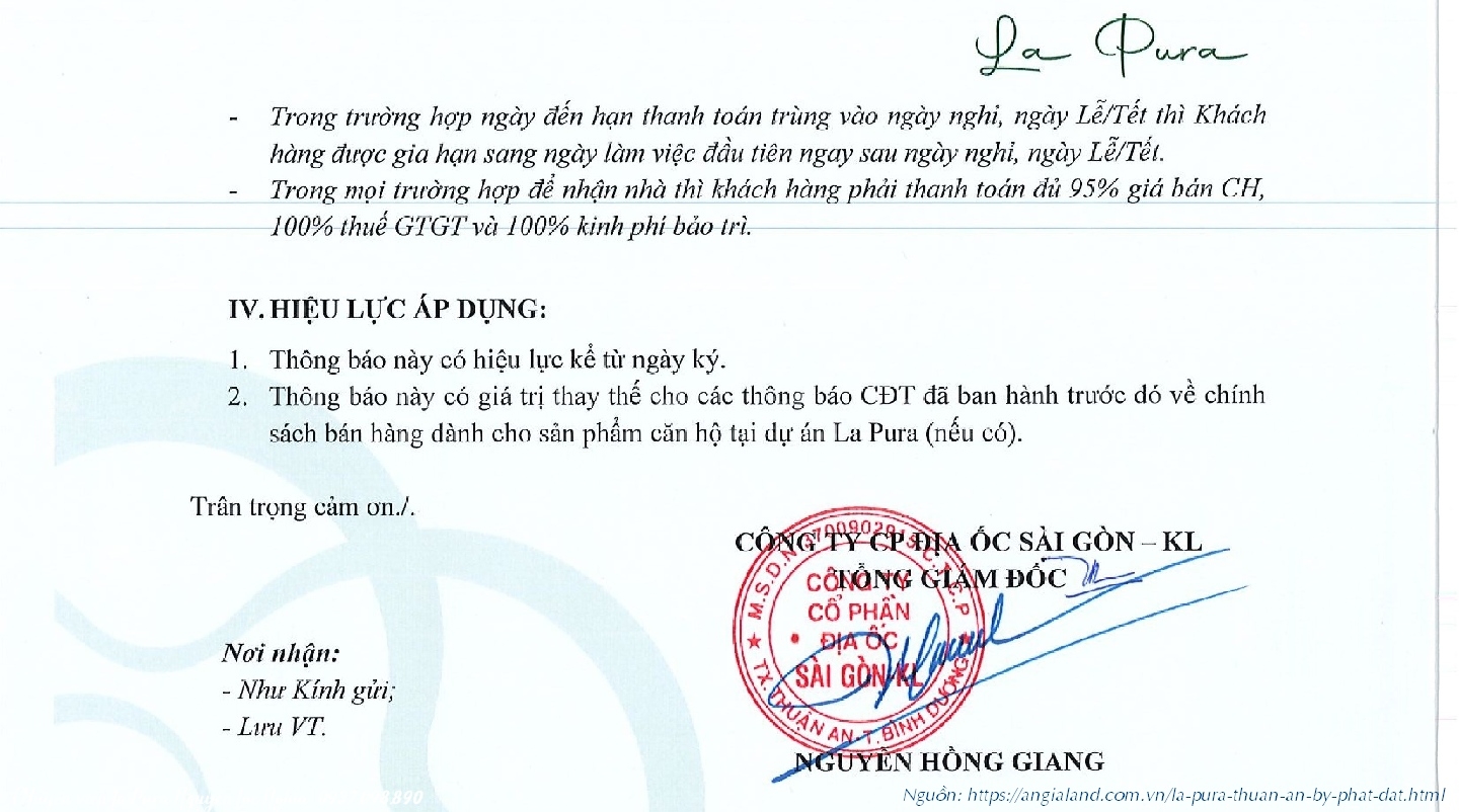 Phương Thức Thanh Toán La Pura Lapura Phát Đạt