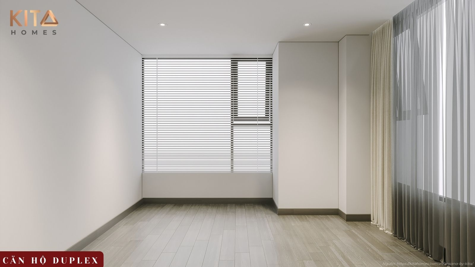 Vẻ đẹp sang trọng và đẳng cấp của căn hộ thông tầng Duplex tại nhà mẫu Ansana by Kita