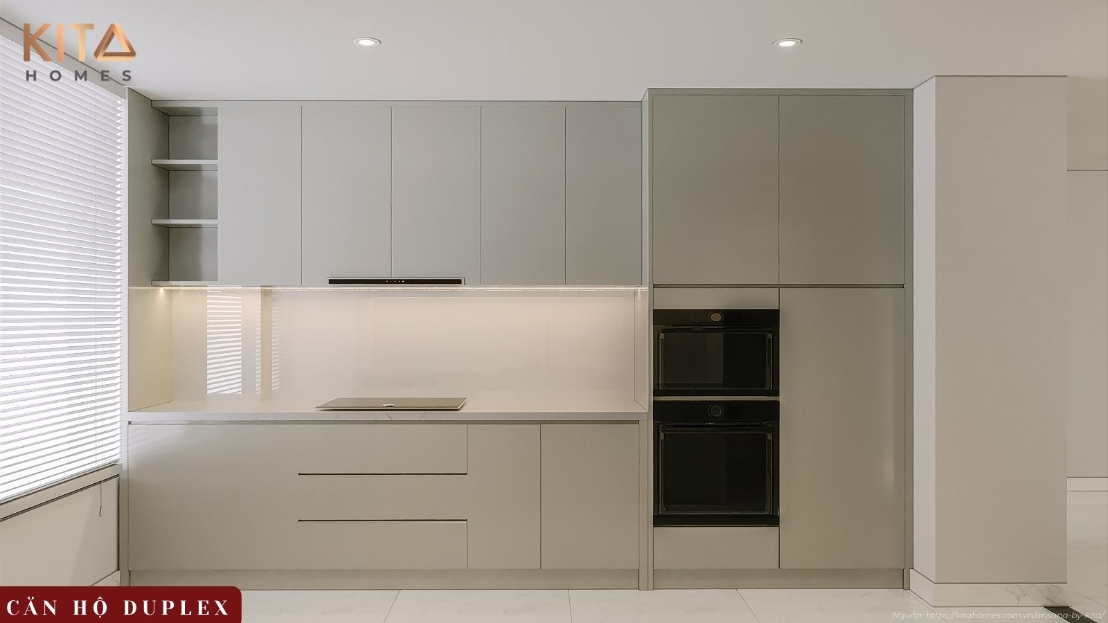 Vẻ đẹp sang trọng và đẳng cấp của căn hộ thông tầng Duplex tại nhà mẫu Ansana by Kita