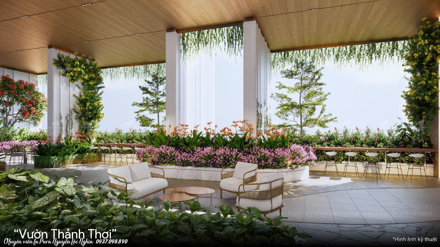 Tiện ích tầng 20 La Pura (Lapura) khu Zenia: Vườn Thảnh Thơi