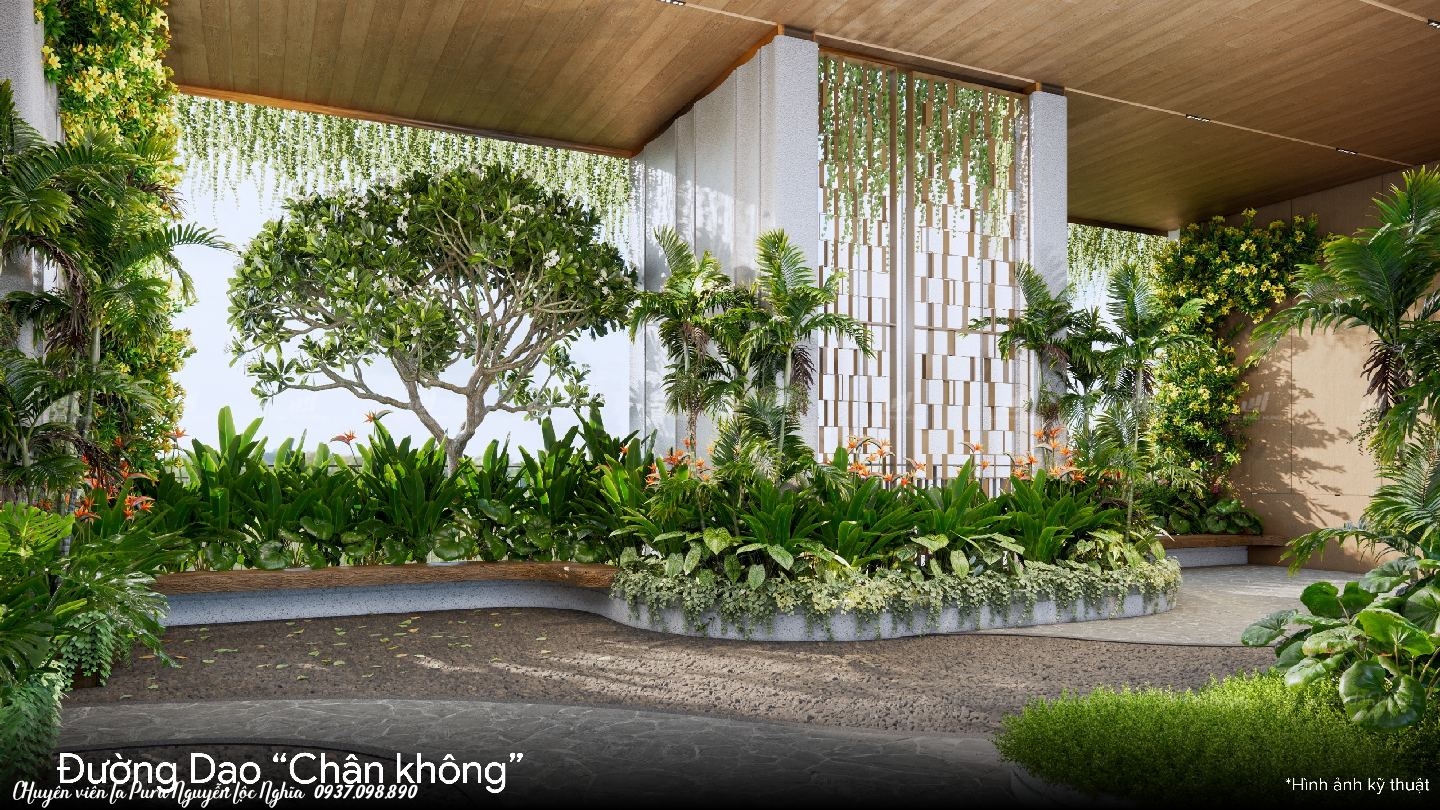 Tiện ích tầng 20 La Pura (Lapura) khu Zenia: Đường Dạo Chân Không