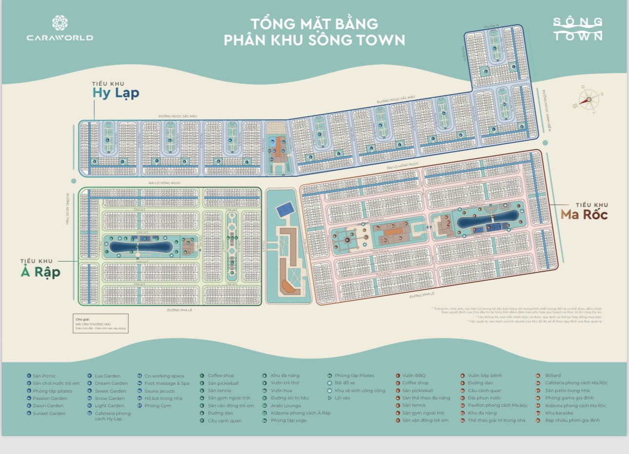 Mặt bằng phân khu sông Town Caraworld Cam Ranh